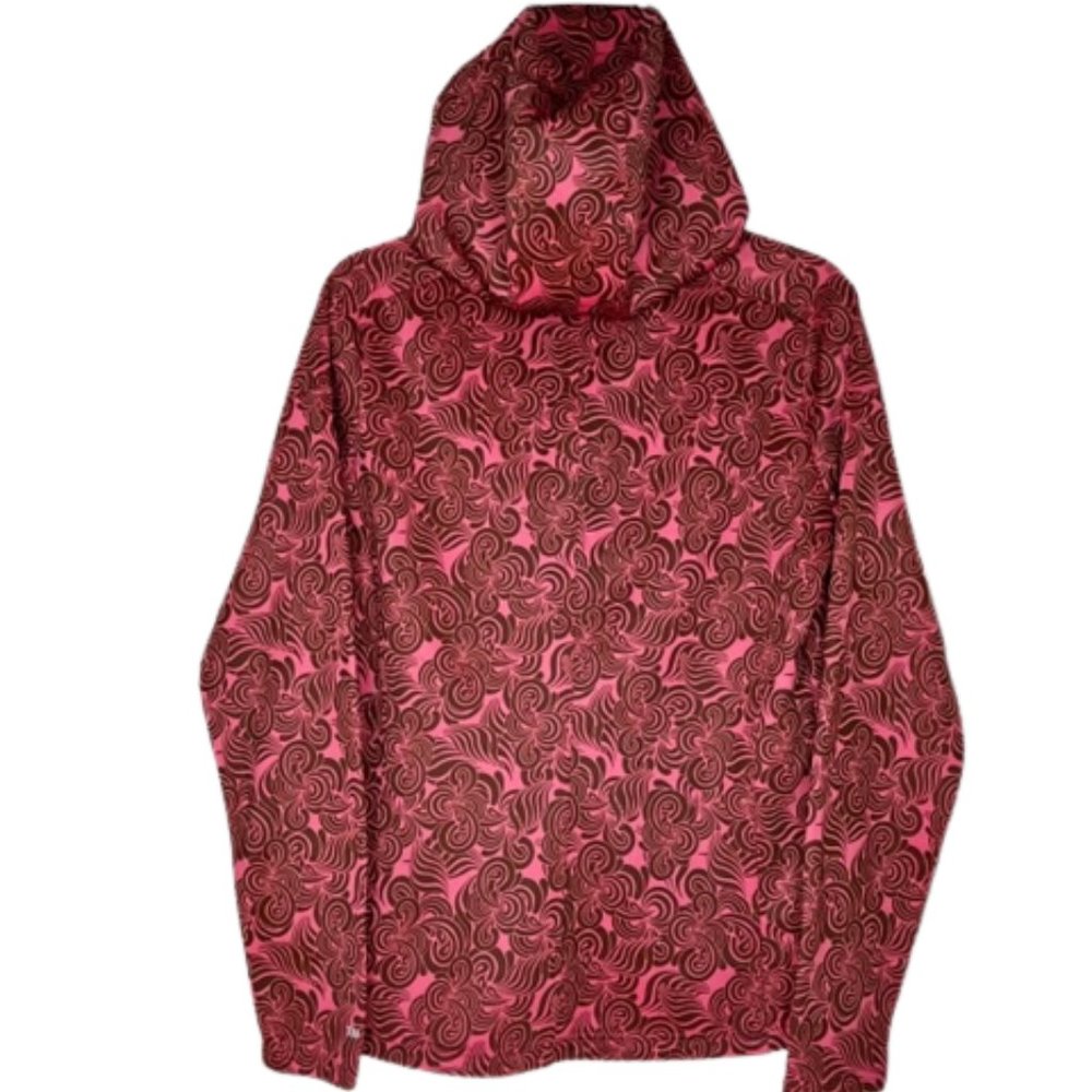 The North Face Swirly Clouds Full Zip Stretch Hooded Jacket - Pink/Brown - M - Picture 8 of 14